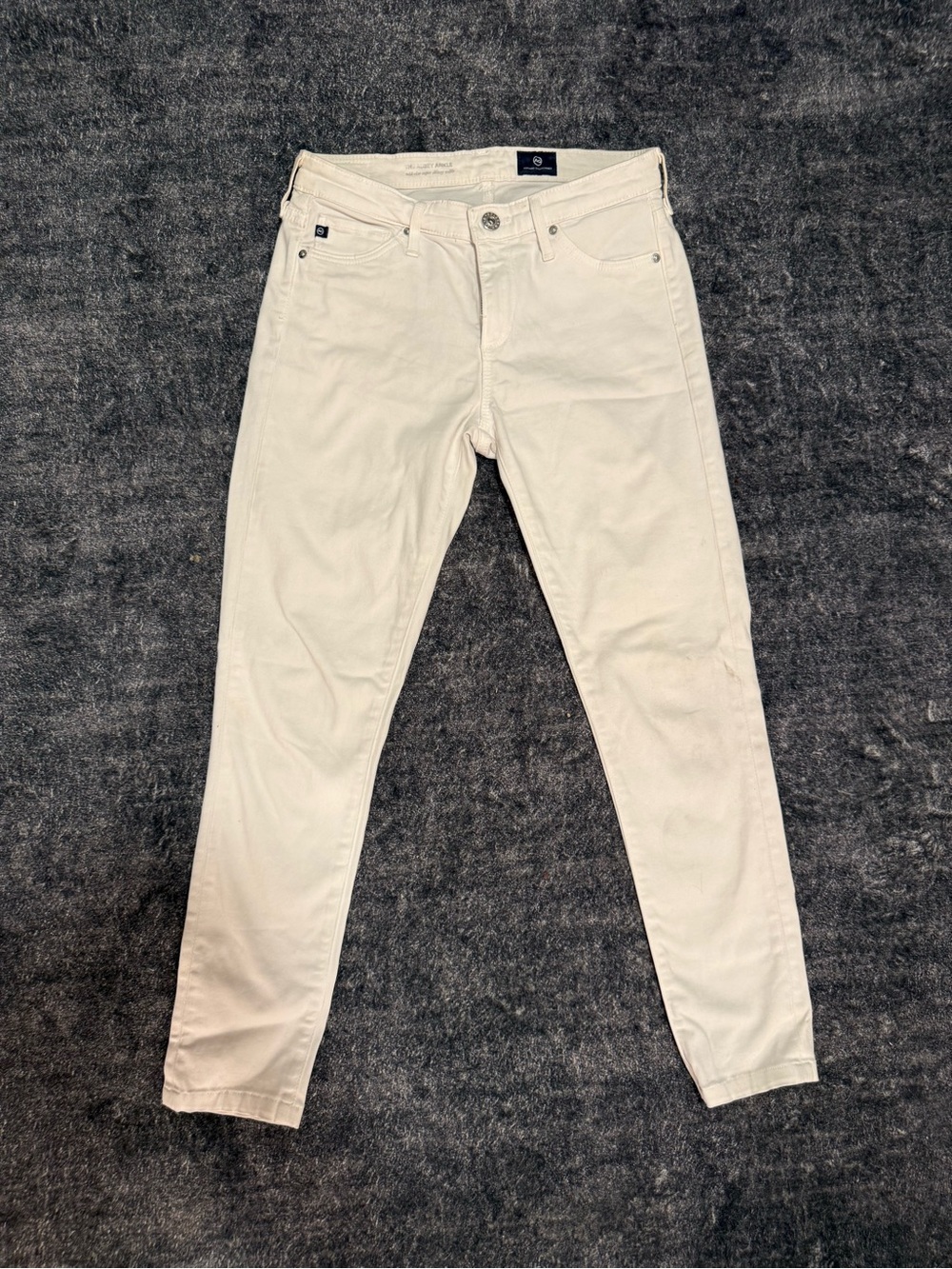 Ag Adriano Goldschmied Skinny Jeans in Off-White Cream